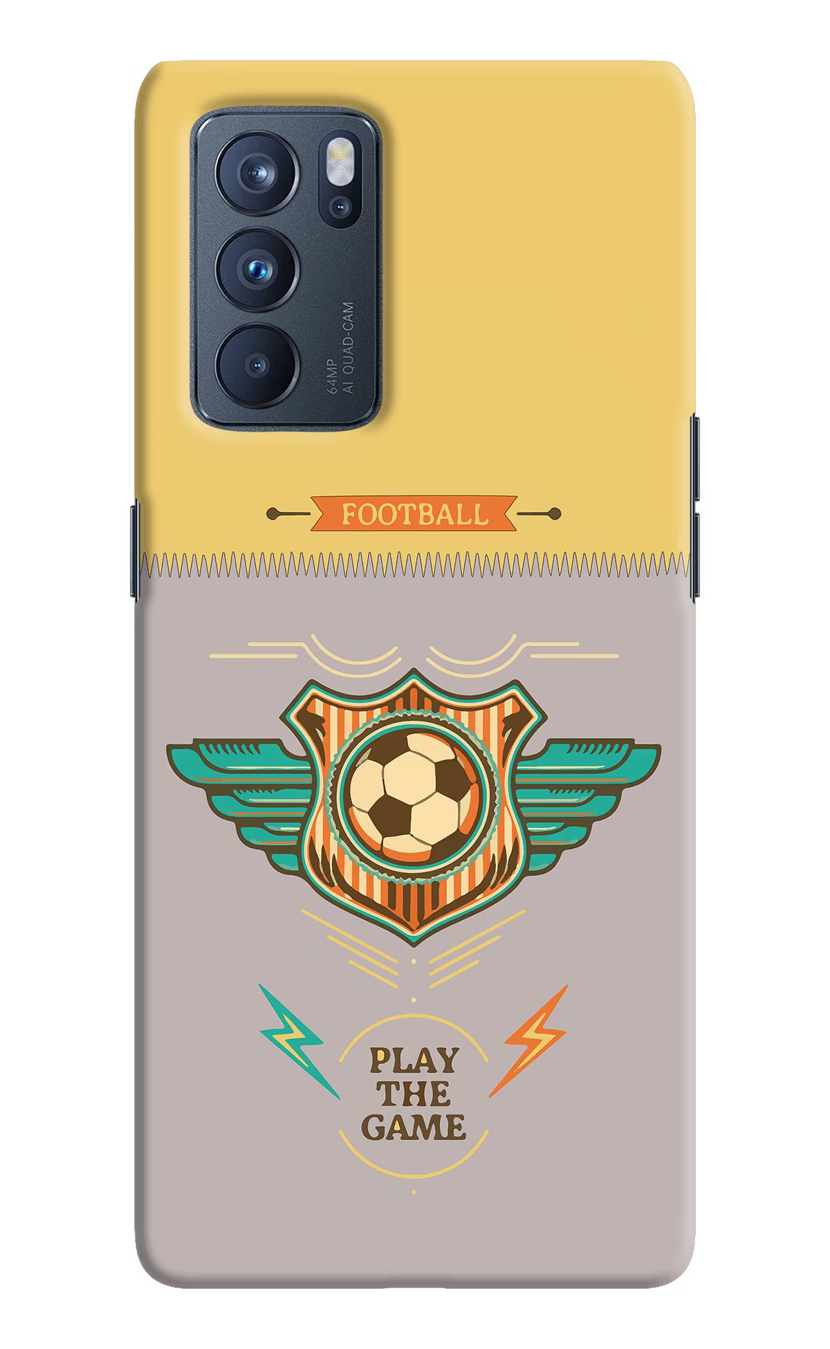 Football Oppo Reno6 Pro 5G Hard Case Back Cover by Casekaro