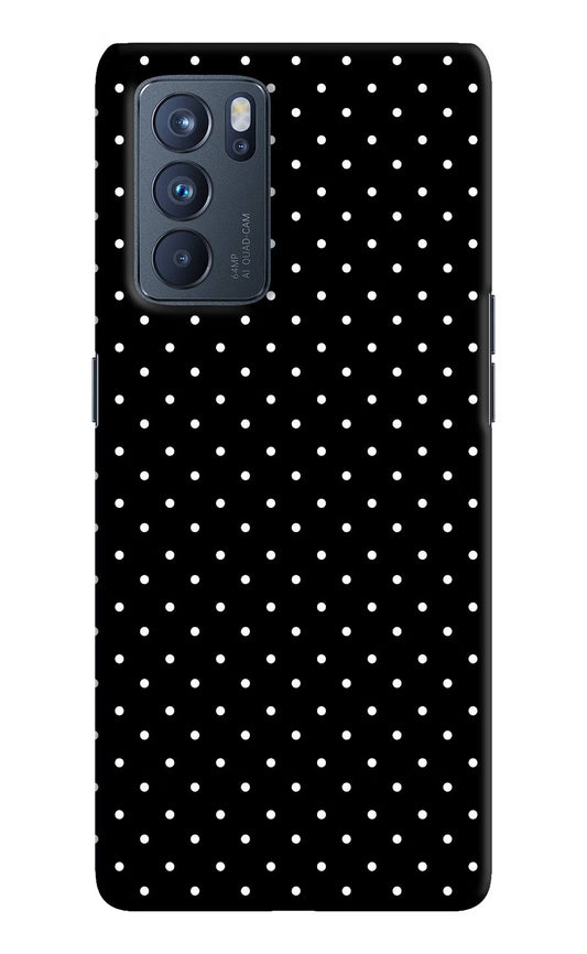 White Dots Oppo Reno6 Pro 5G Hard Case Back Cover by Casekaro