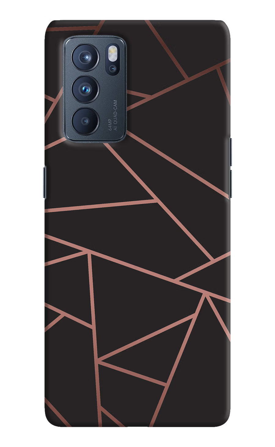 Geometric Pattern Oppo Reno6 Pro 5G Back Cover, Hard case