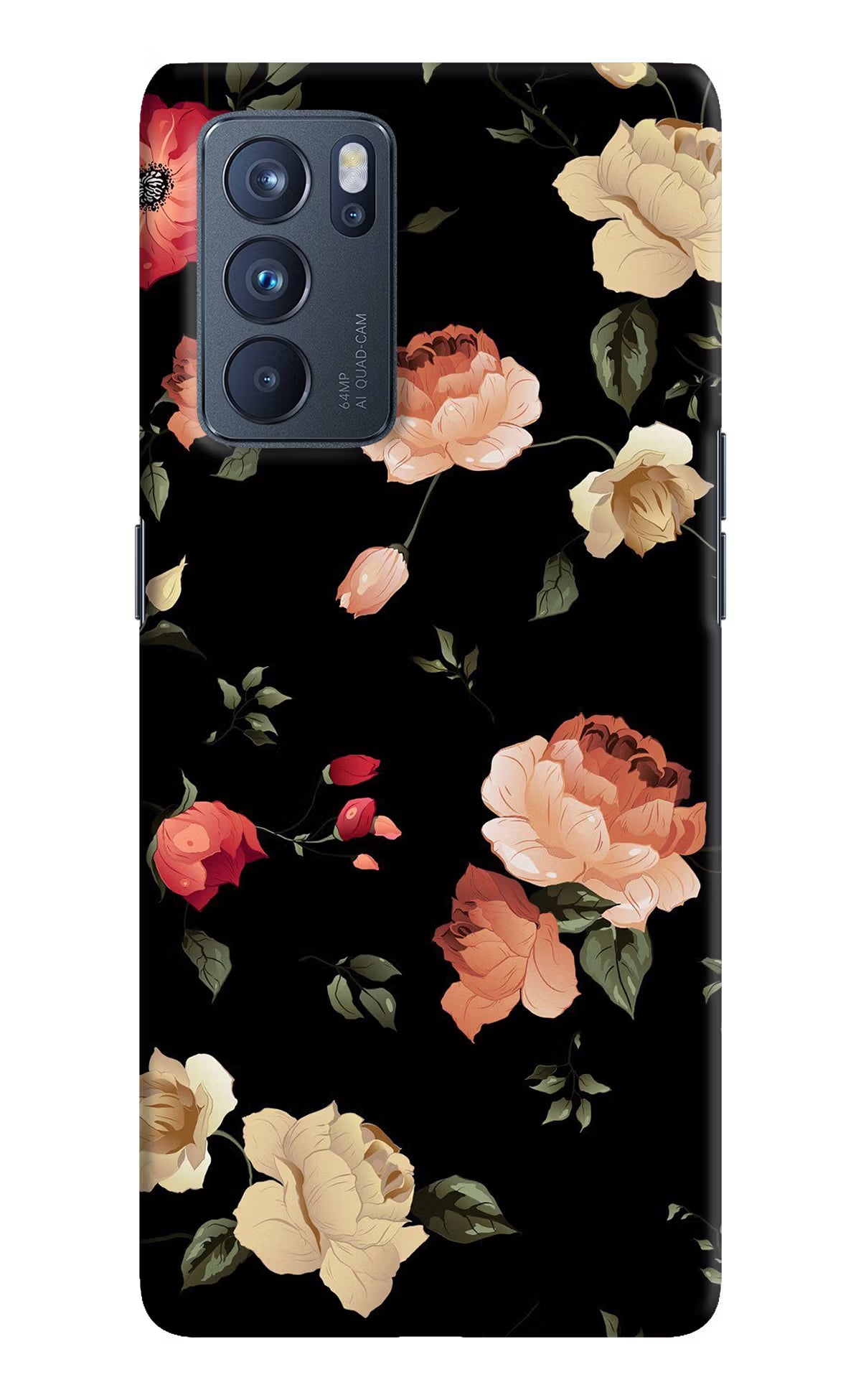 Flowers Oppo Reno6 Pro 5G Hard Case Back Cover by Casekaro