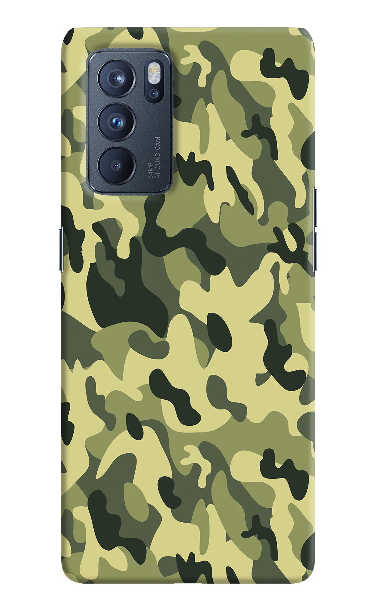 Camouflage Oppo Reno6 Pro 5G Hard Case Back Cover by Casekaro