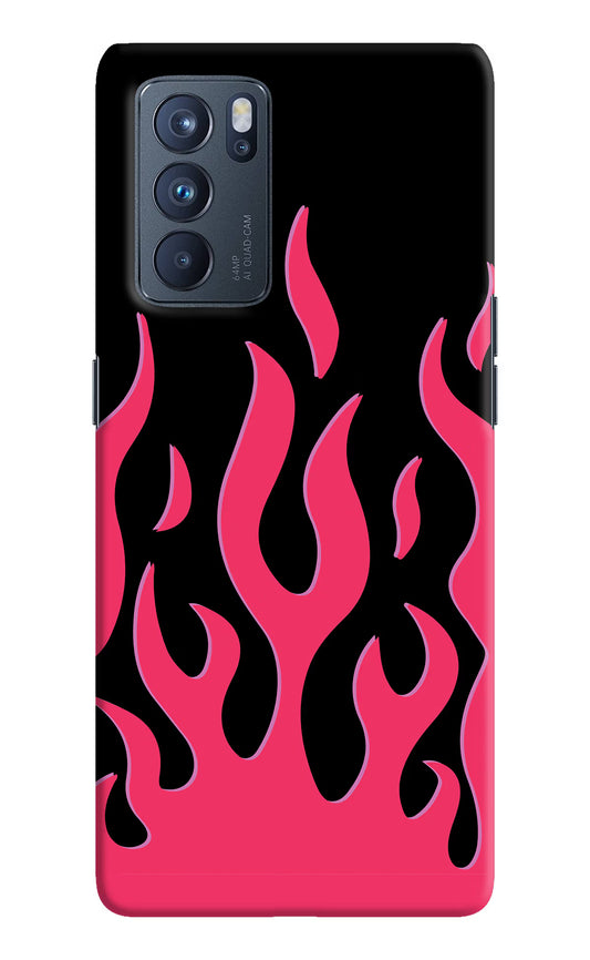 Fire Flames Oppo Reno6 Pro 5G Hard Case Back Cover by Casekaro