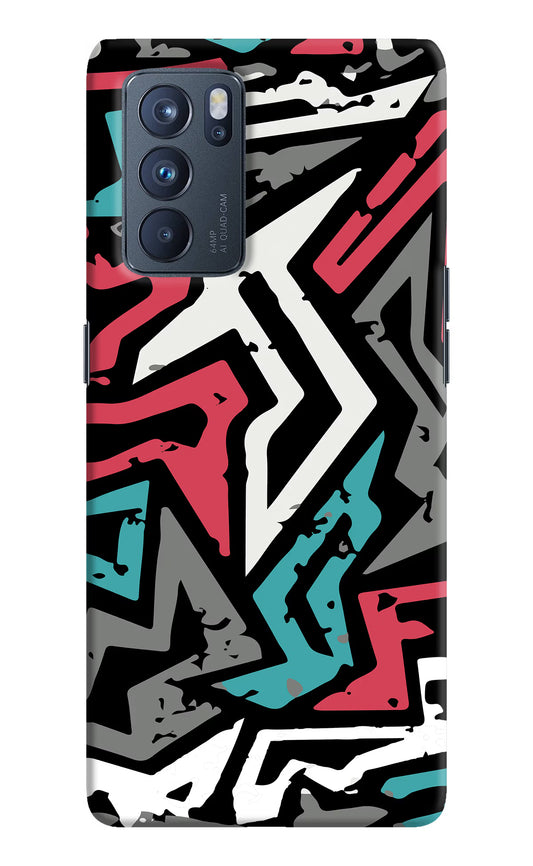 Geometric Graffiti Oppo Reno6 Pro 5G Hard Case Back Cover by Casekaro