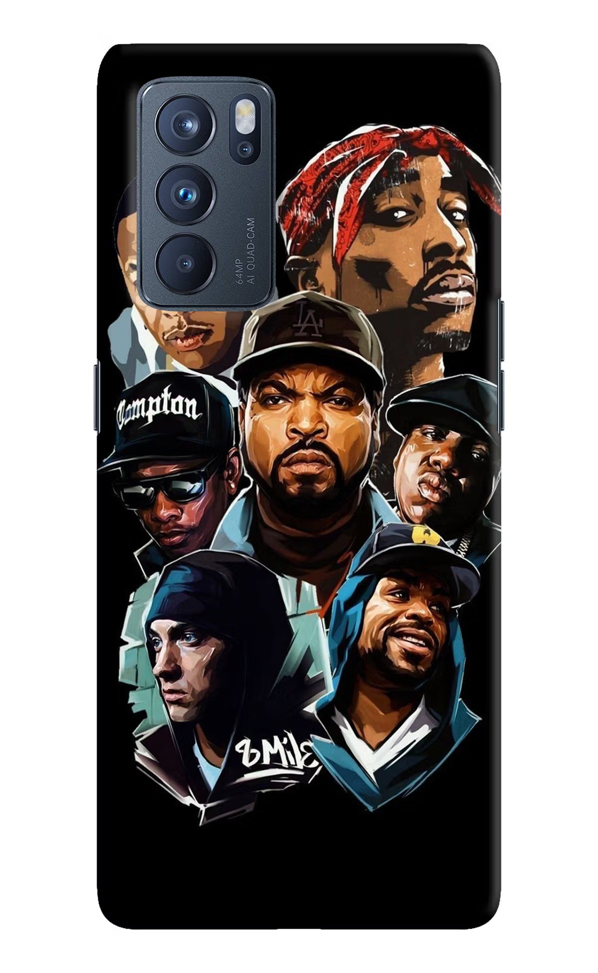 Rappers Oppo Reno6 Pro 5G Hard Case Back Cover by Casekaro