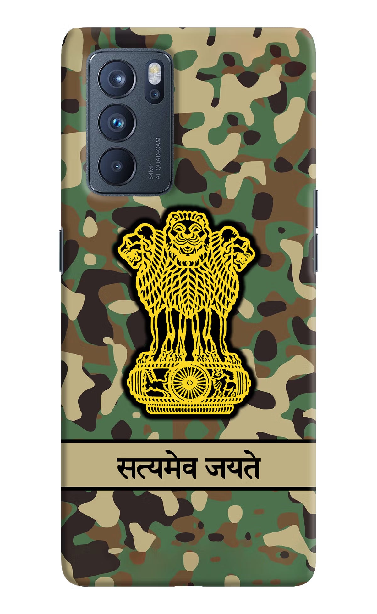 Satyamev Jayate Army Oppo Reno6 Pro 5G Hard Case Back Cover by Casekaro