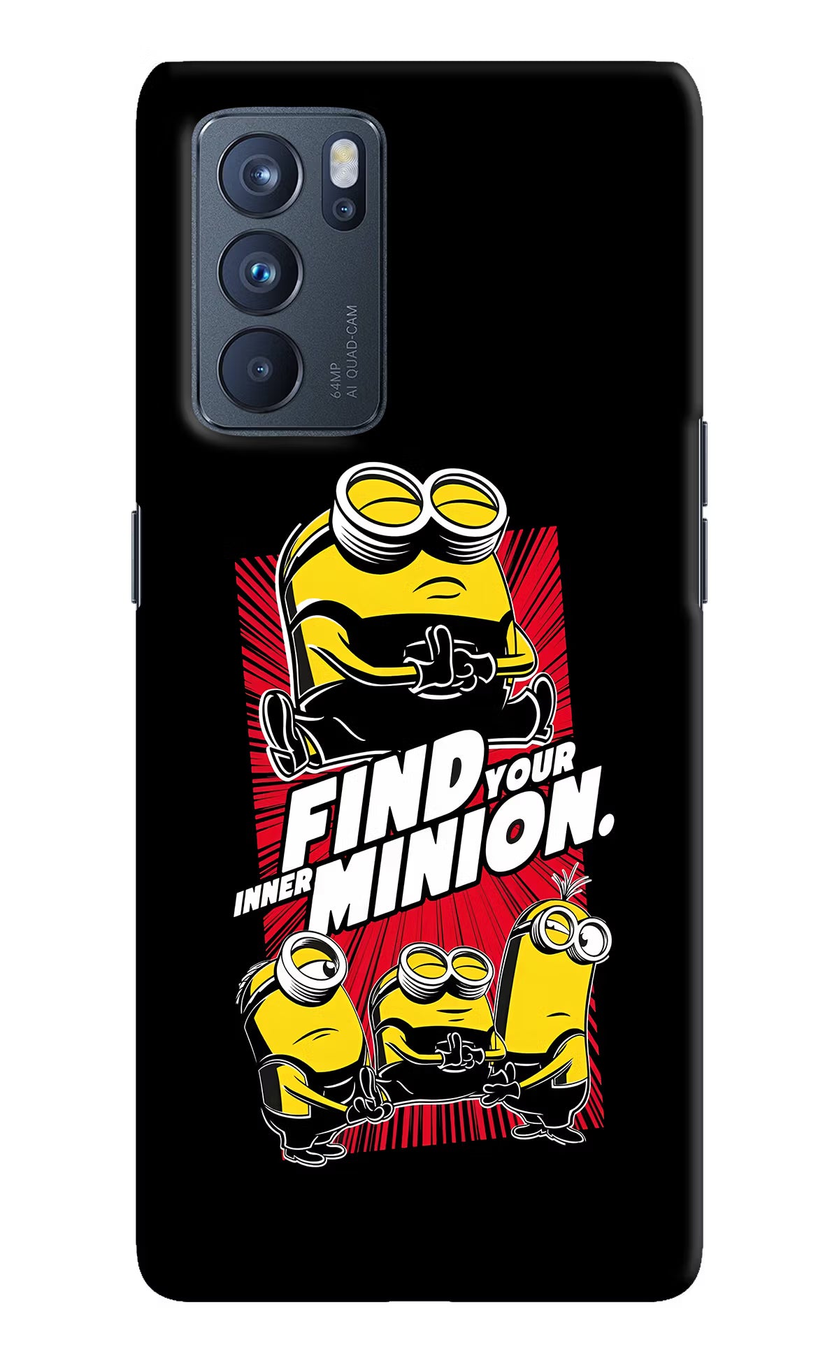 Find your inner Minion Oppo Reno6 Pro 5G Hard Case Back Cover by Casekaro