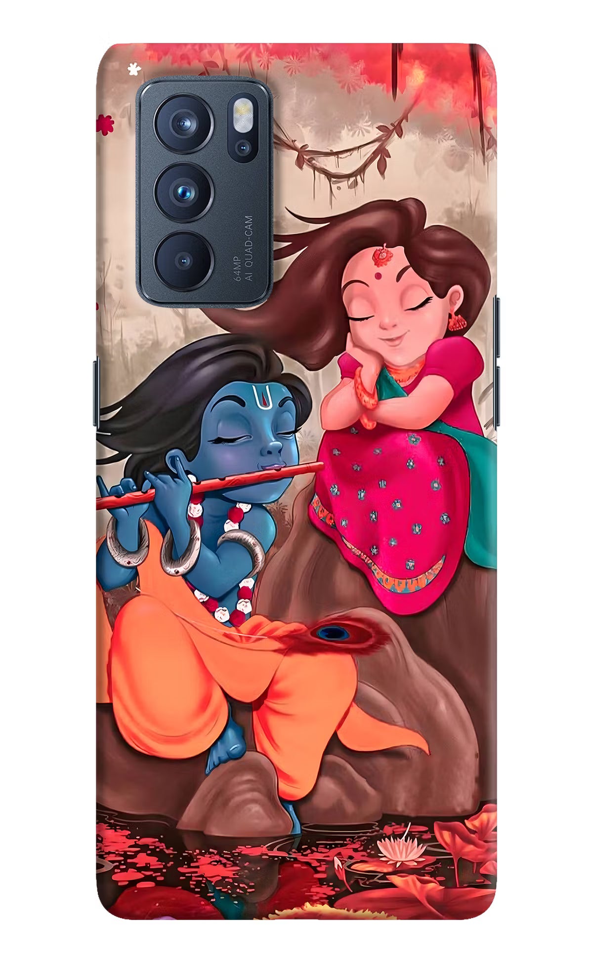 Radhe Krishna Oppo Reno6 Pro 5G Hard Case Back Cover by Casekaro