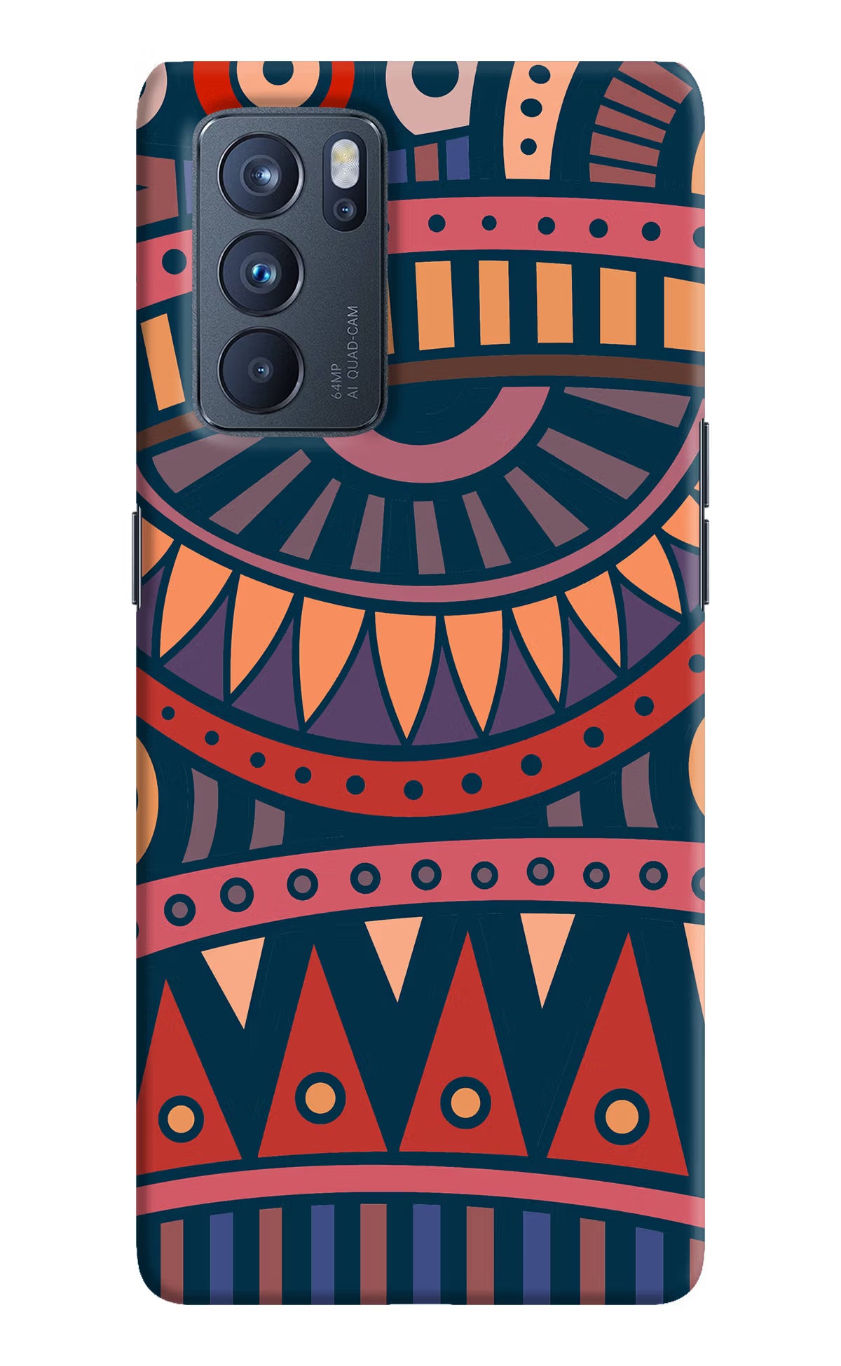 African Culture Design Oppo Reno6 Pro 5G Hard Case Back Cover by Casekaro
