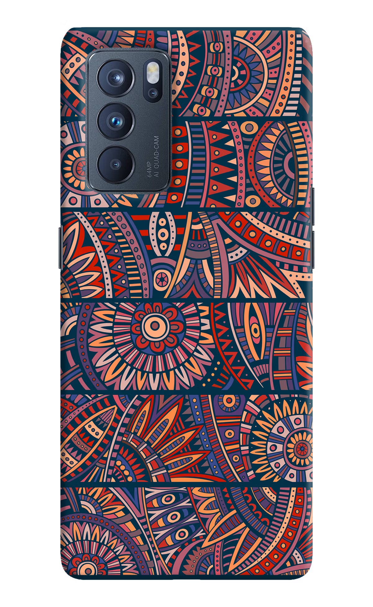 African Culture Design Oppo Reno6 Pro 5G Hard Case Back Cover by Casekaro
