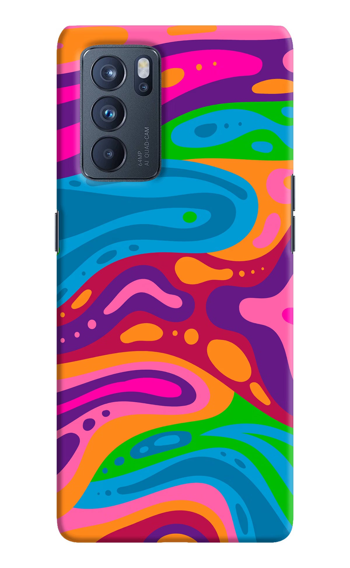 Trippy Pattern Oppo Reno6 Pro 5G Hard Case Back Cover by Casekaro