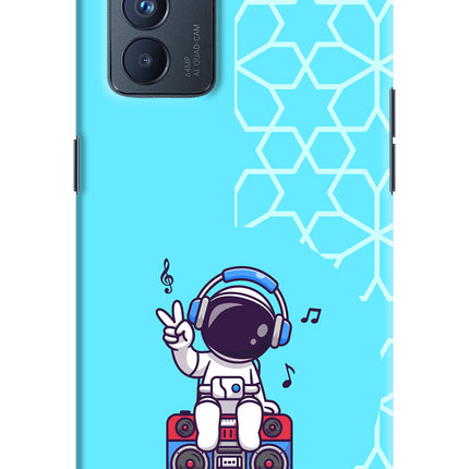 Cute Astronaut Chilling Oppo Reno6 Pro 5G Hard Case Back Cover by Casekaro