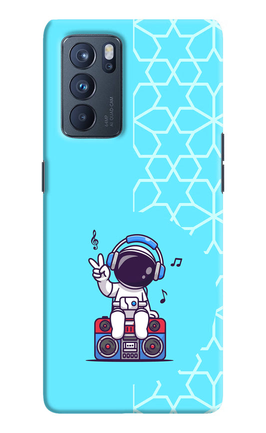 Cute Astronaut Chilling Oppo Reno6 Pro 5G Hard Case Back Cover by Casekaro