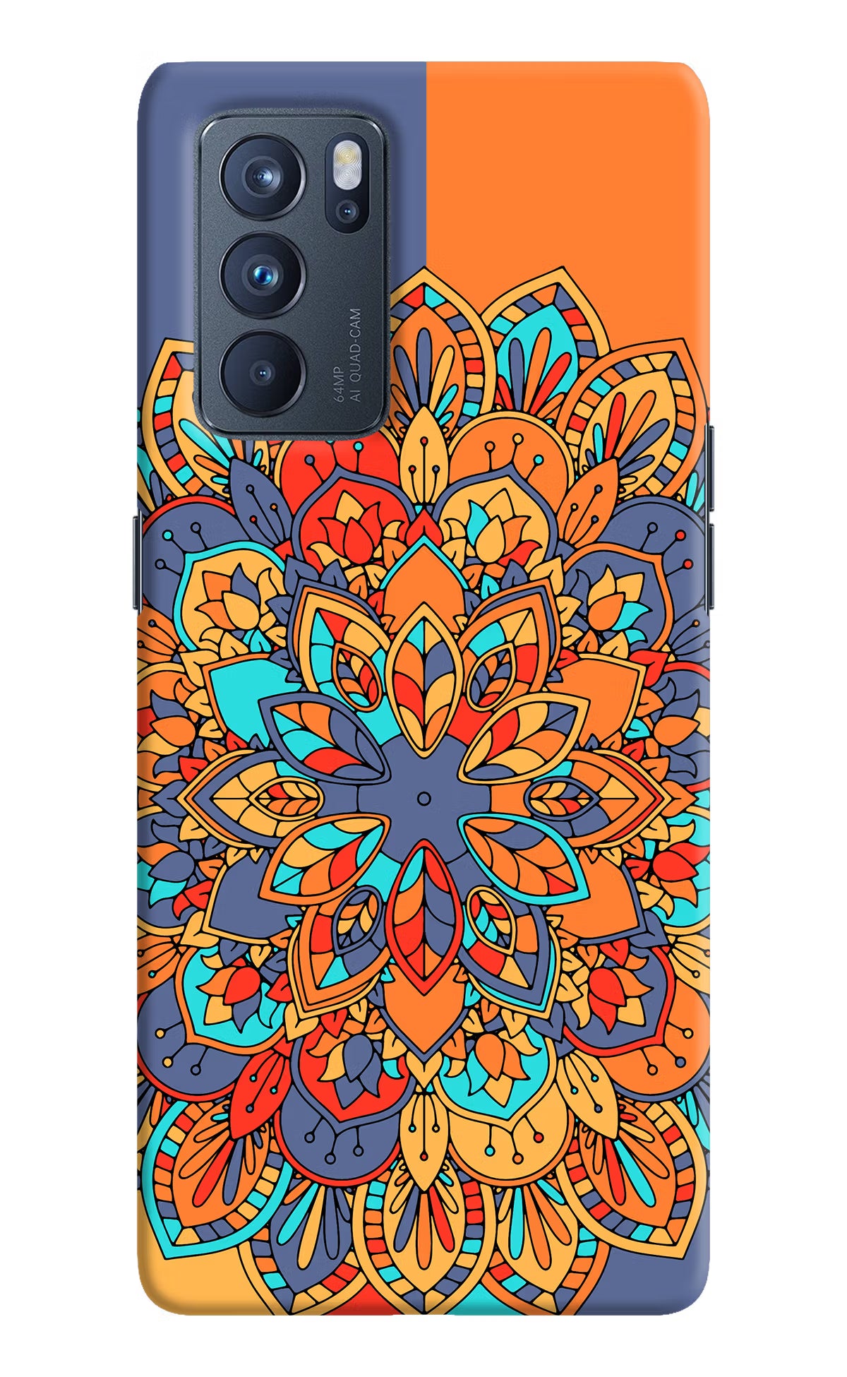 Color Mandala Oppo Reno6 Pro 5G Hard Case Back Cover by Casekaro