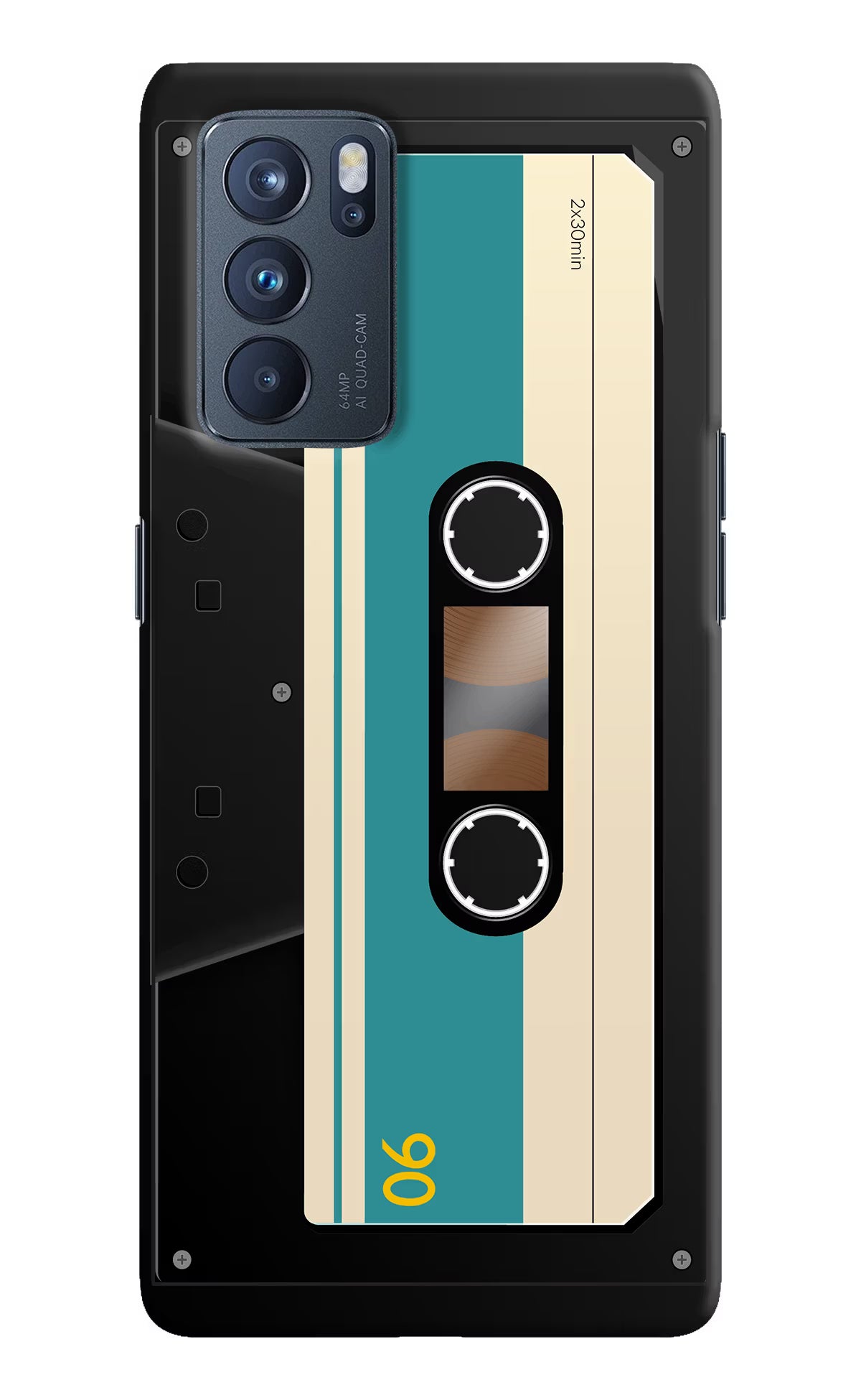 Cassette Oppo Reno6 Pro 5G Hard Case Back Cover by Casekaro