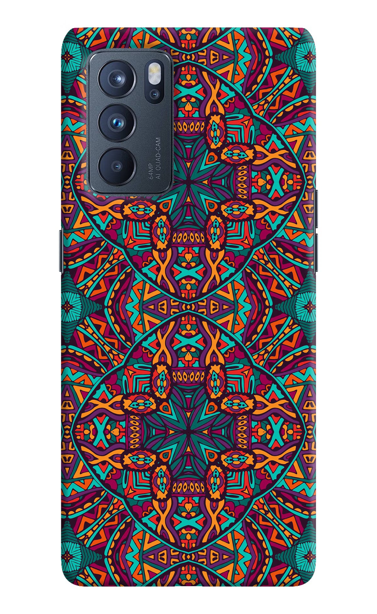 Colour Mandala Oppo Reno6 Pro 5G Hard Case Back Cover by Casekaro