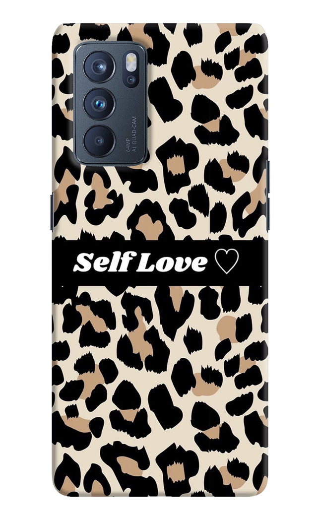 Leopard Print Self Love Oppo Reno6 Pro 5G Hard Case Back Cover by Casekaro
