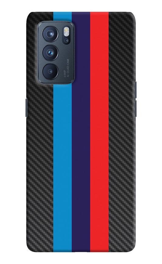 BMW Stripes Pattern Oppo Reno6 Pro 5G Hard Case Back Cover by Casekaro