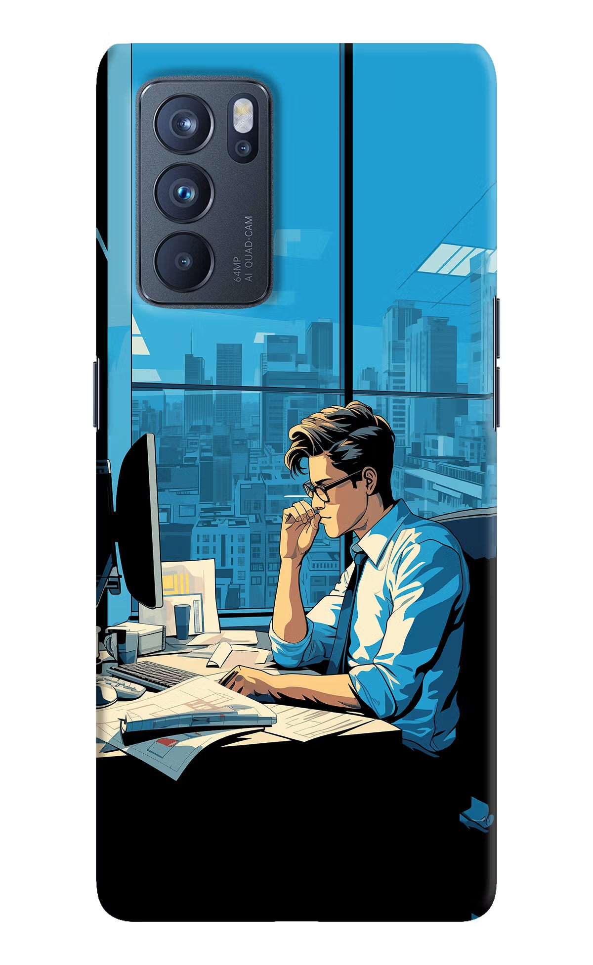 Focused Hustler (AI Generated) Oppo Reno6 Pro 5G Hard Case Back Cover by Casekaro