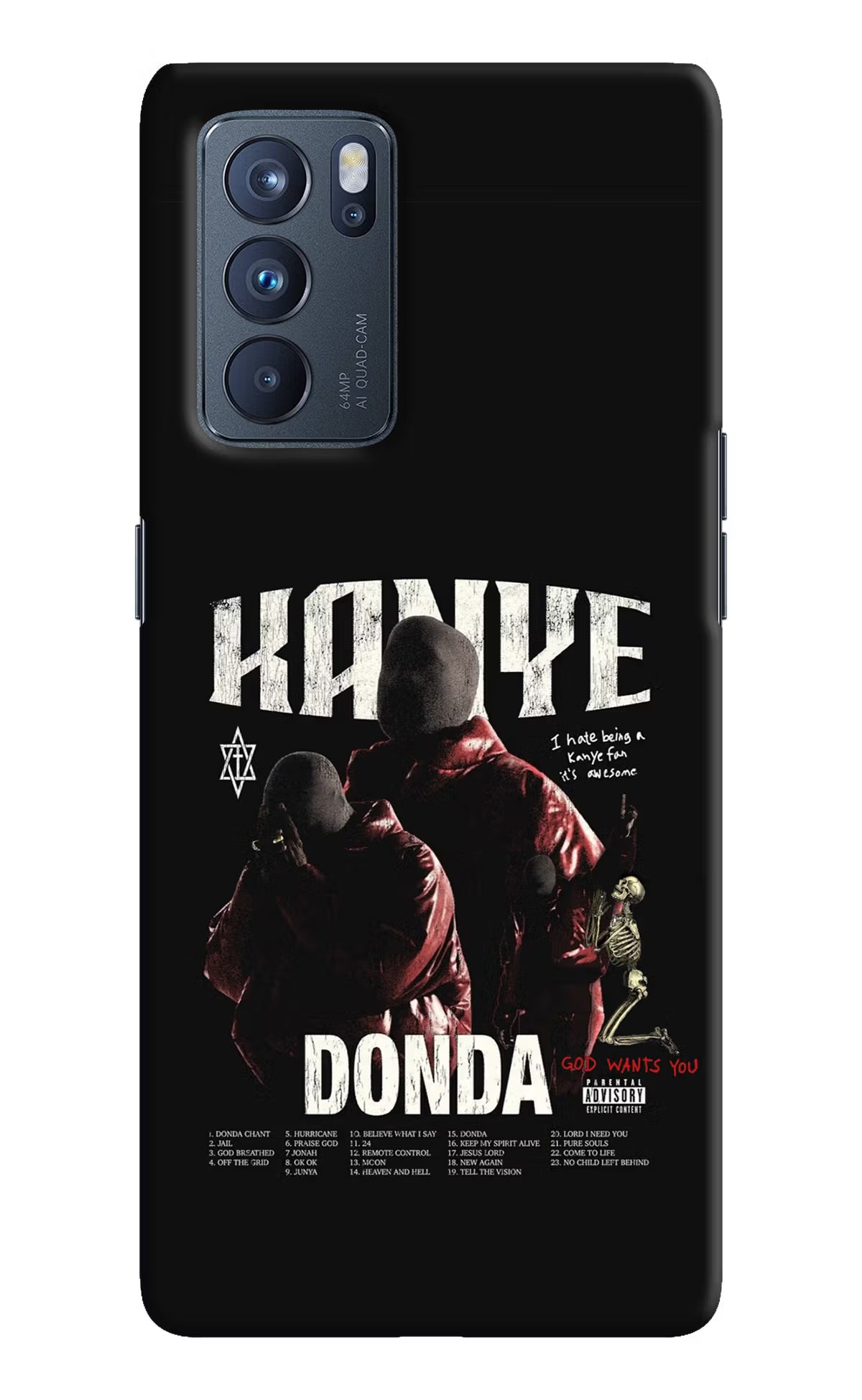 Donda Kanye West Oppo Reno6 Pro 5G Hard Case Back Cover by Casekaro
