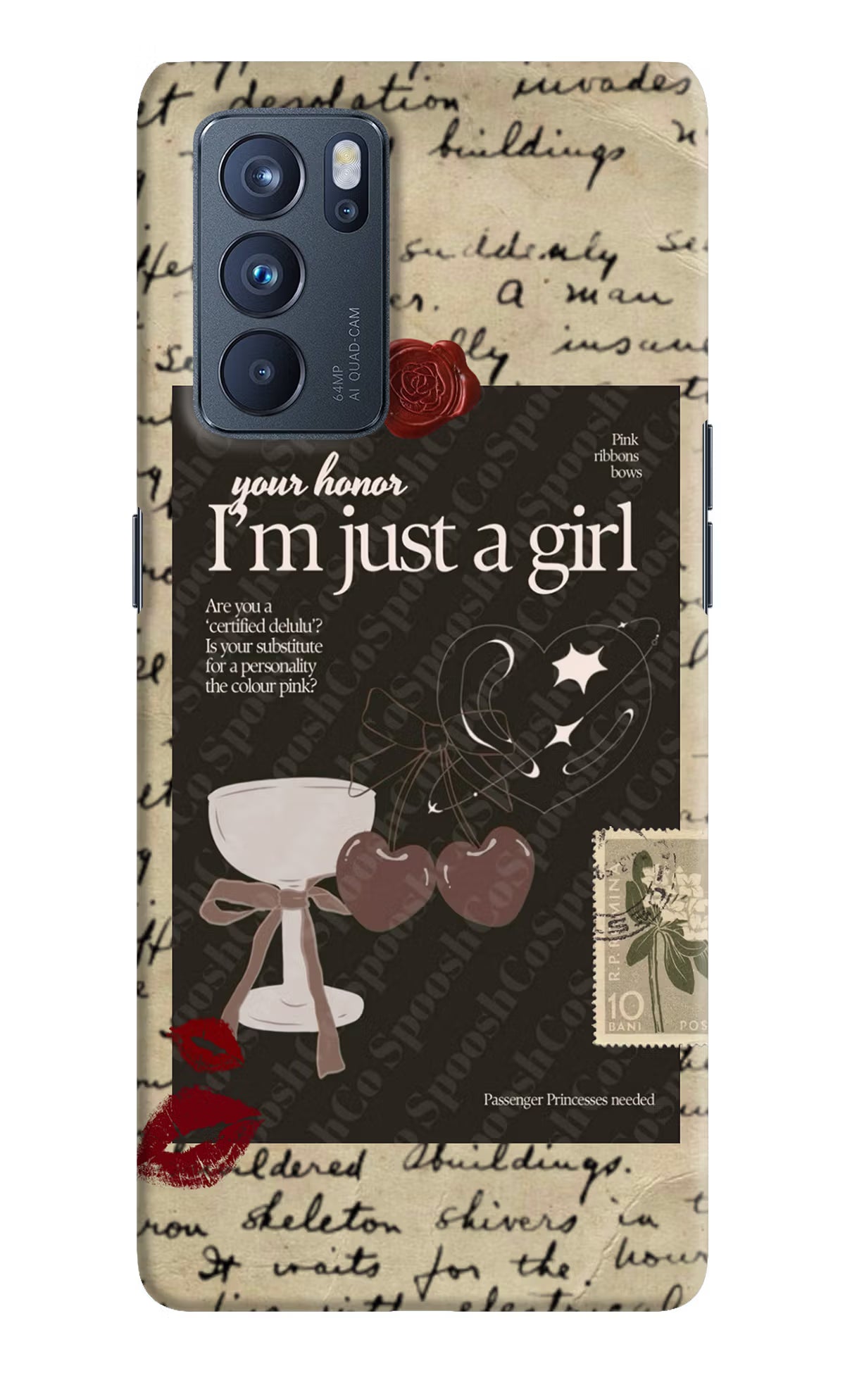 I am just a girl Oppo Reno6 Pro 5G Hard Case Back Cover by Casekaro