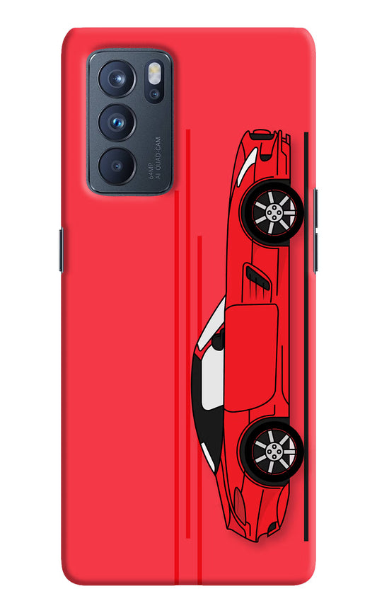 Red Velocity Oppo Reno6 Pro 5G Hard Case Back Cover by Casekaro