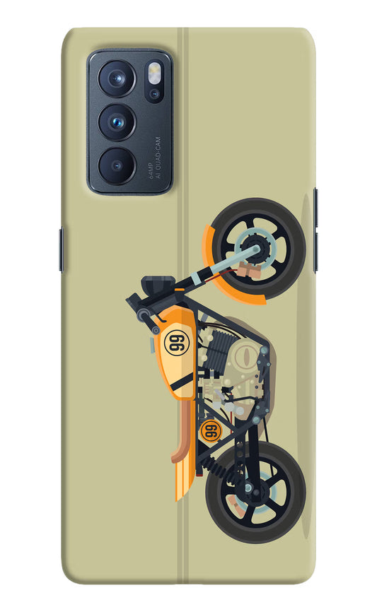 Vertical Speedster Oppo Reno6 Pro 5G Hard Case Back Cover by Casekaro