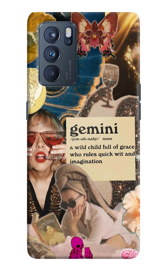 Gemini Zodiac Oppo Reno6 Pro 5G Hard Case Back Cover by Casekaro