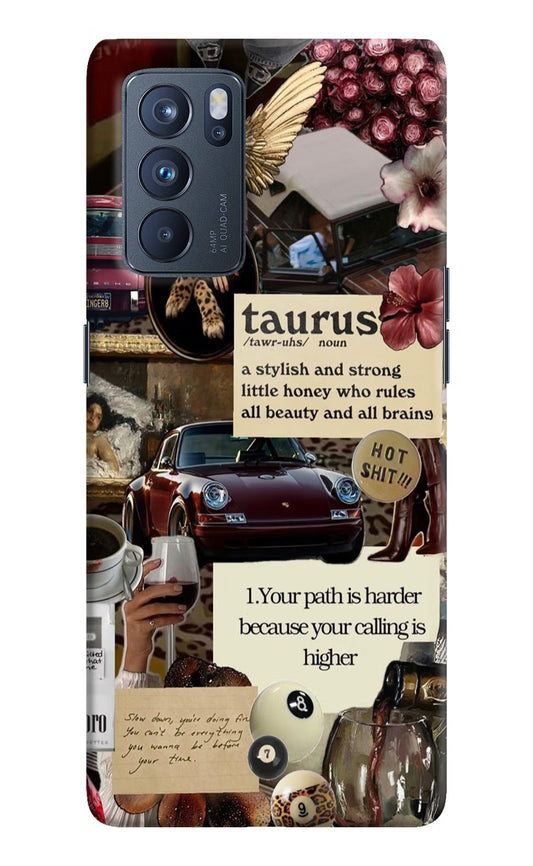 Taurus Zodiac Oppo Reno6 Pro 5G Hard Case Back Cover by Casekaro