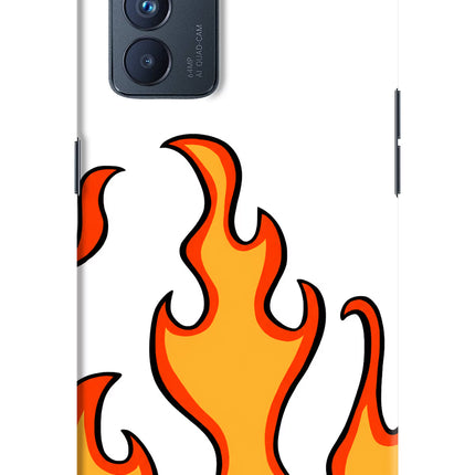 Fired Up – White Oppo Reno6 Pro 5G Hard Case Back Cover by Casekaro