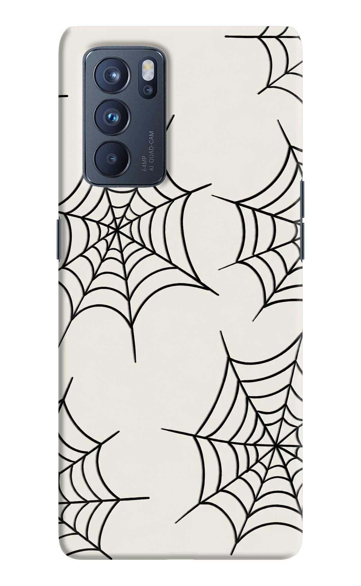 Spider Web Oppo Reno6 Pro 5G Hard Case Back Cover by Casekaro