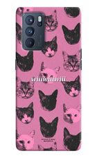 Pink Cats Oppo Reno6 Pro 5G Hard Case Back Cover by Casekaro