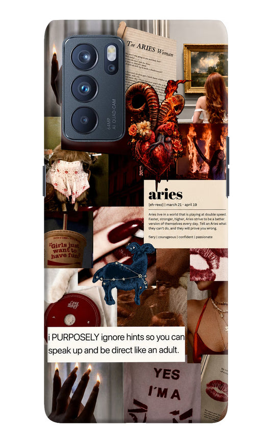 Zodiac Aries Oppo Reno6 Pro 5G Hard Case Back Cover by Casekaro