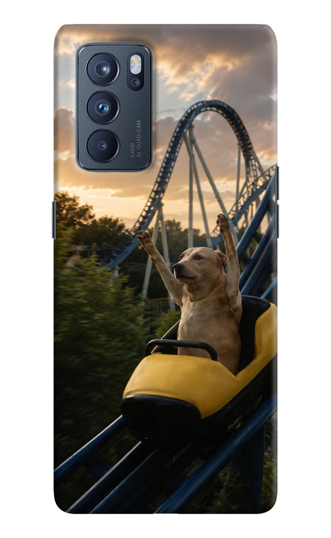 Rollercoaster Dog Oppo Reno6 Pro 5G Hard Case Back Cover by Casekaro