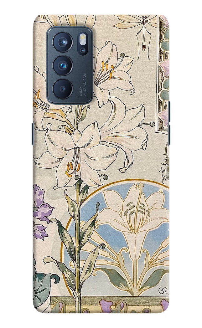 White Lily Oppo Reno6 Pro 5G Hard Case Back Cover by Casekaro