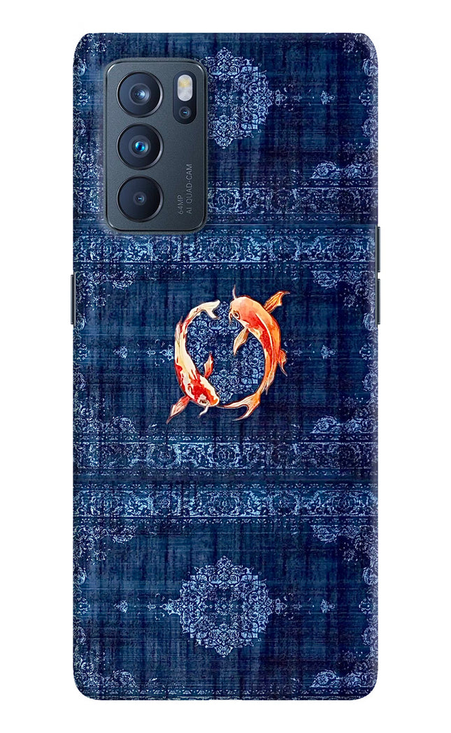 Koi Blue Oppo Reno6 Pro 5G Hard Case Back Cover by Casekaro