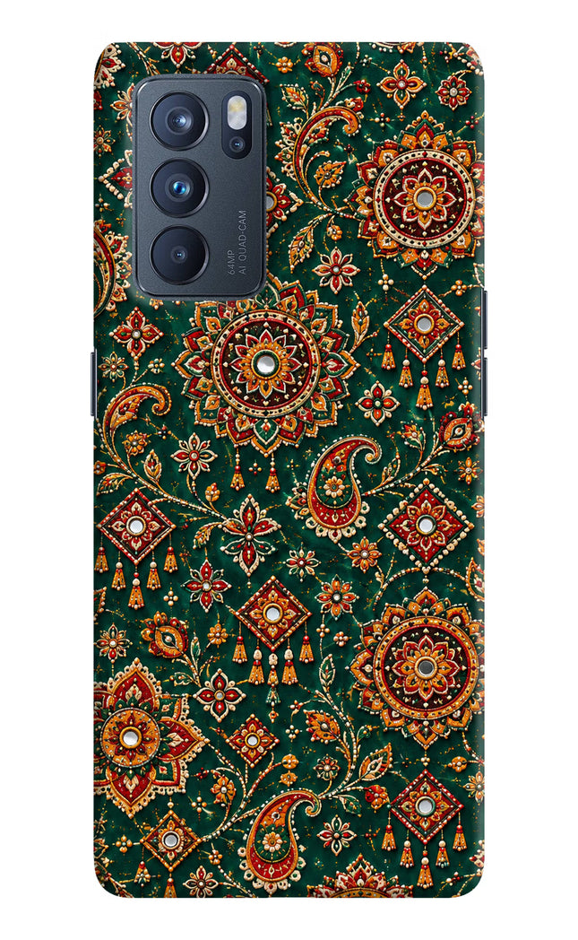 Green Pataka Oppo Reno6 Pro 5G Hard Case Back Cover by Casekaro