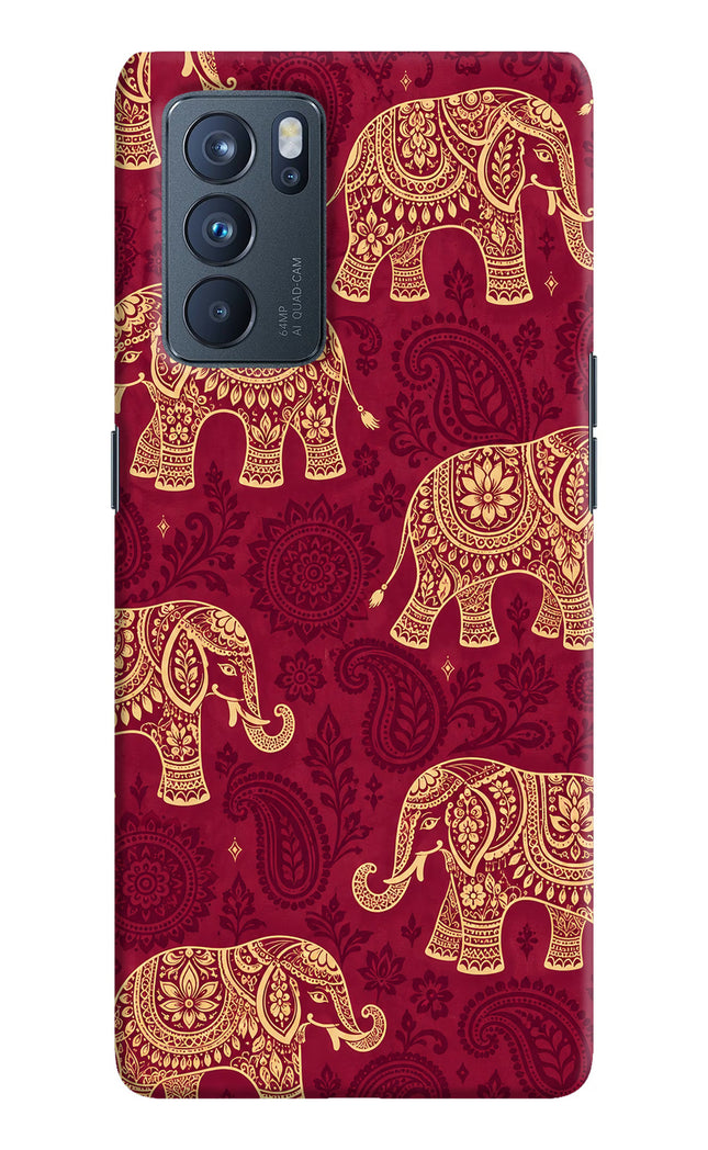 Maroon Elephant Oppo Reno6 Pro 5G Hard Case Back Cover by Casekaro