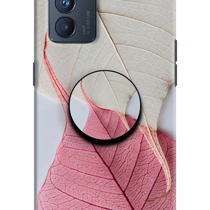 White Pink Leaf Oppo Reno6 Pro 5G Pop Case by Casekaro