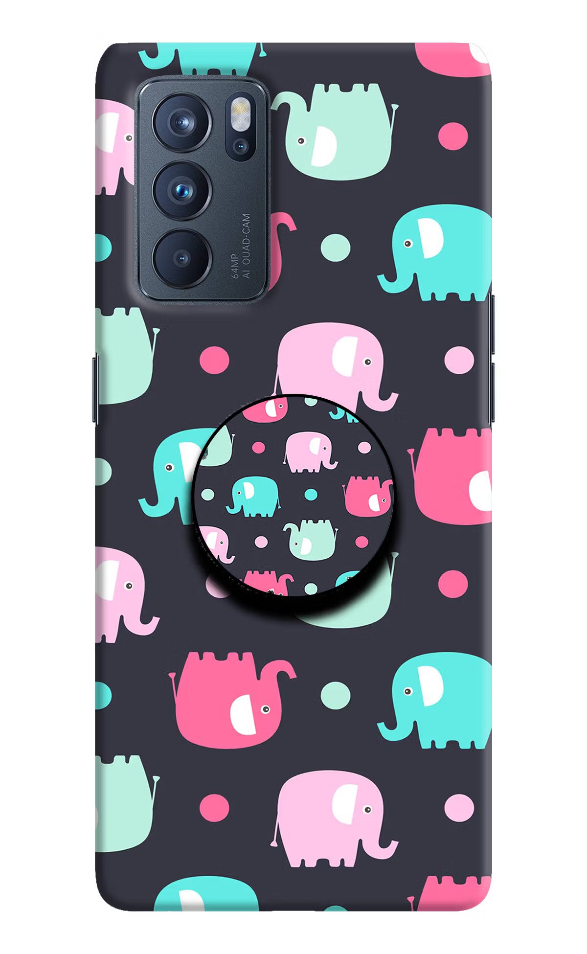 Baby Elephants Oppo Reno6 Pro 5G Pop Case by Casekaro