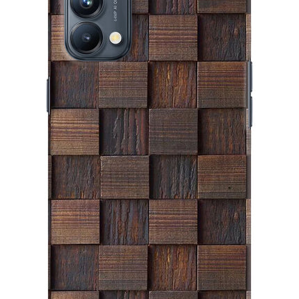 Wooden Cube Design Oppo Reno5 Pro 5G Hard Case Back Cover by Casekaro
