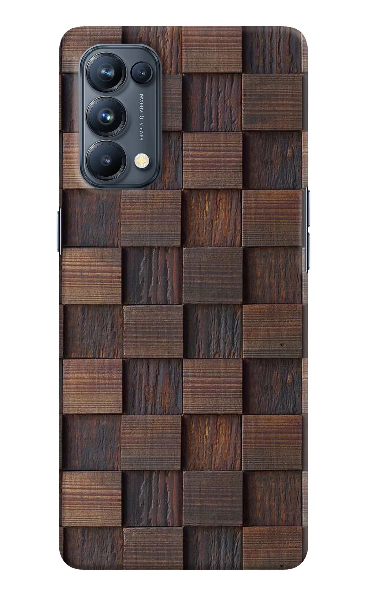 Wooden Cube Design Oppo Reno5 Pro 5G Hard Case Back Cover by Casekaro