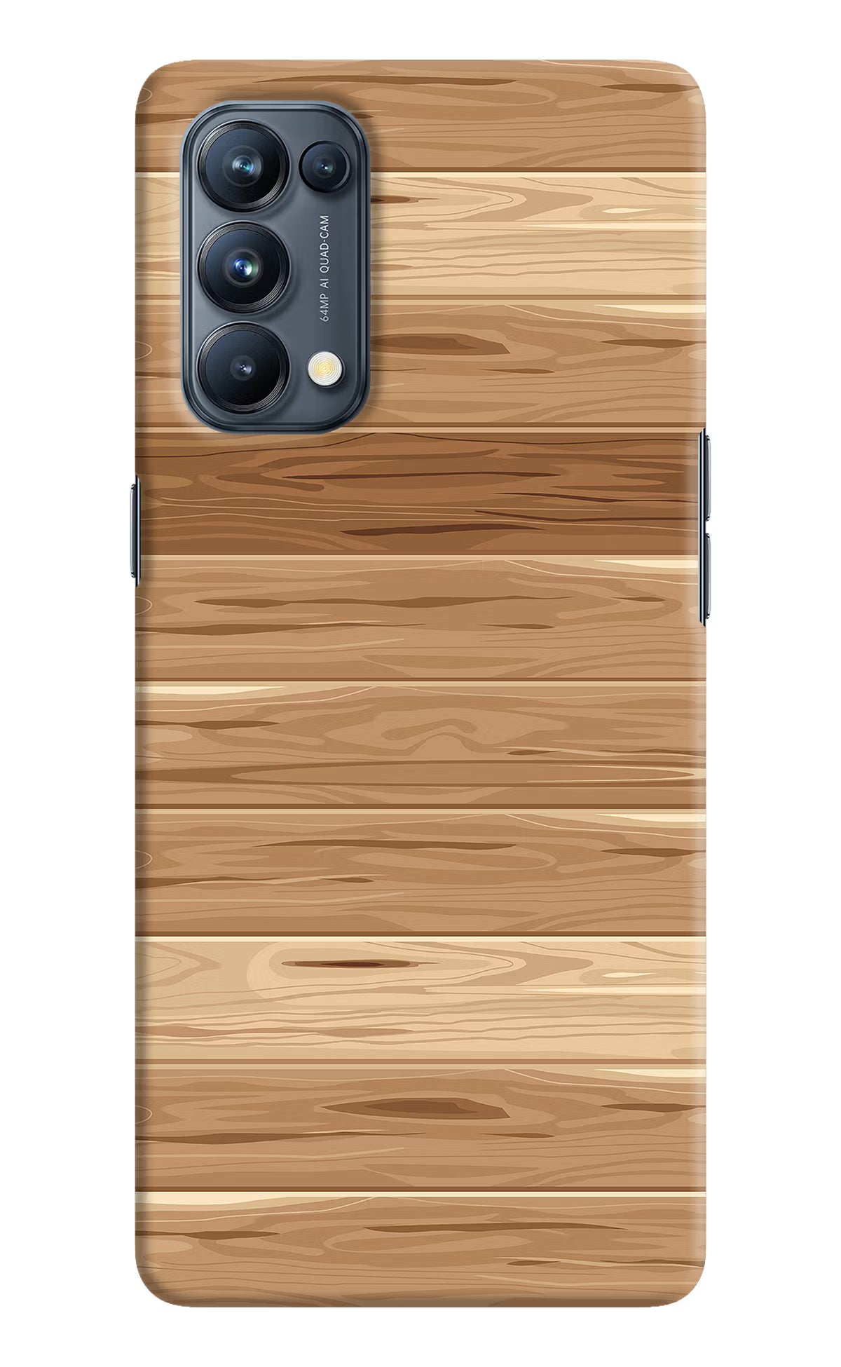 Wooden Vector Oppo Reno5 Pro 5G Hard Case Back Cover by Casekaro