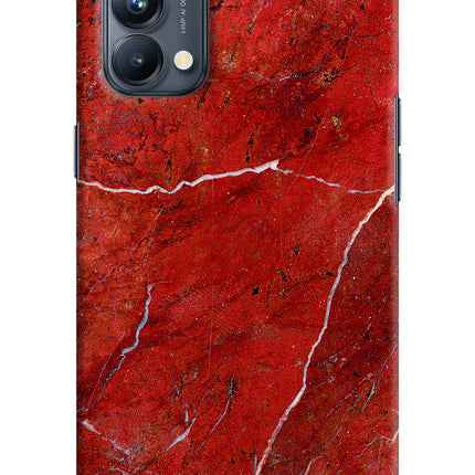 Red Marble Design Oppo Reno5 Pro 5G Hard Case Back Cover by Casekaro