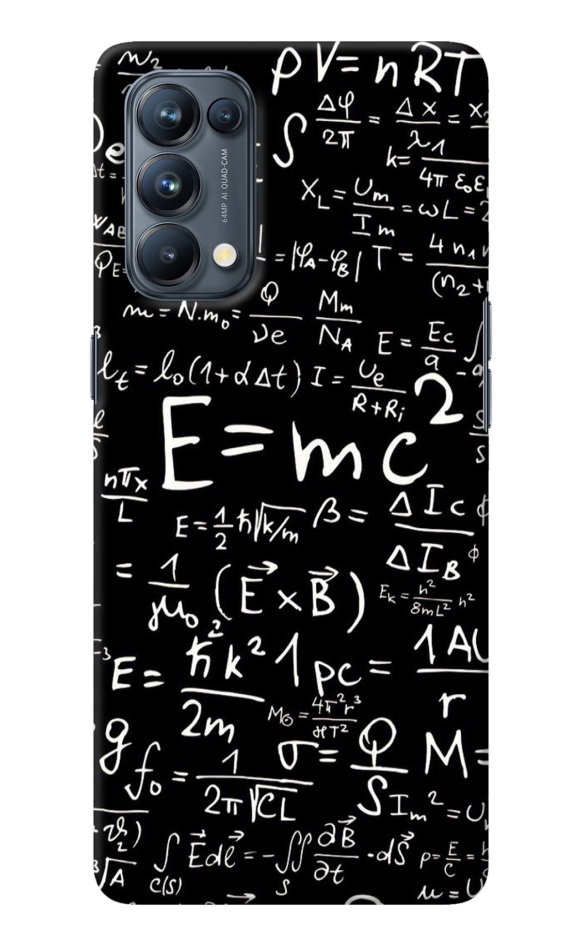 Physics Albert Einstein Formula Oppo Reno5 Pro 5G Back Cover