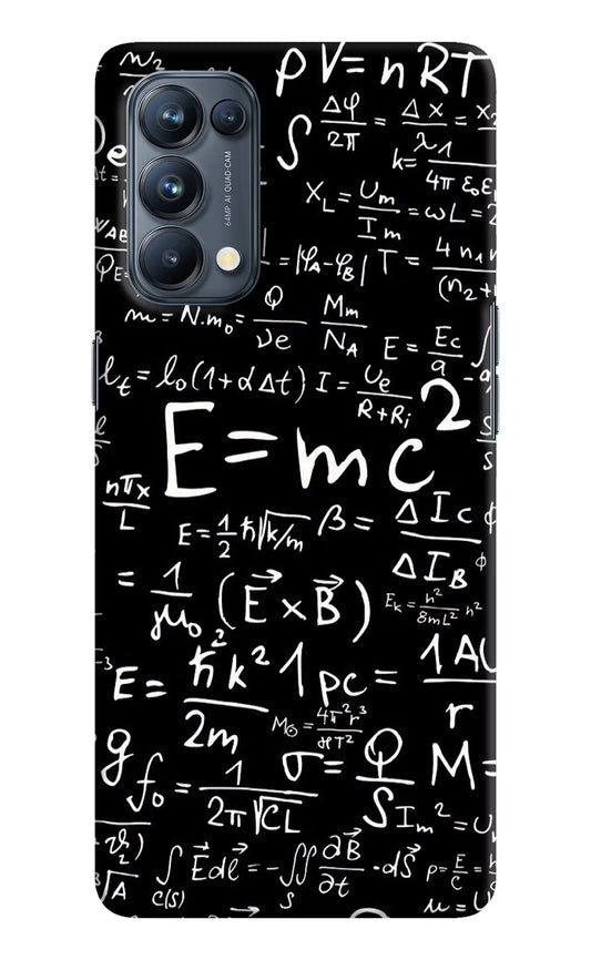 Physics Formula Oppo Reno5 Pro 5G Hard Case Back Cover by Casekaro