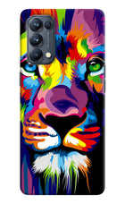 Lion Oppo Reno5 Pro 5G Hard Case Back Cover by Casekaro
