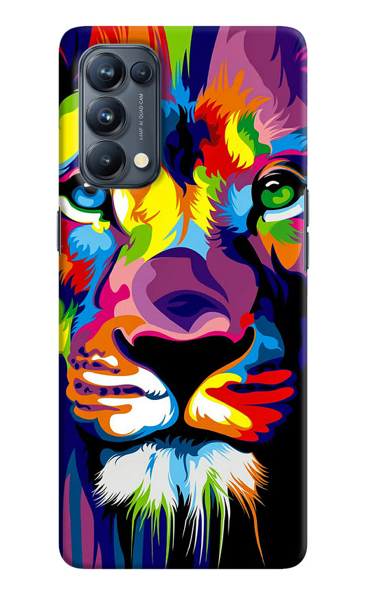 Lion Oppo Reno5 Pro 5G Hard Case Back Cover by Casekaro