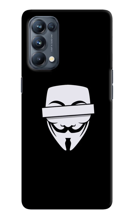 Anonymous Face Oppo Reno5 Pro 5G Hard Case Back Cover by Casekaro