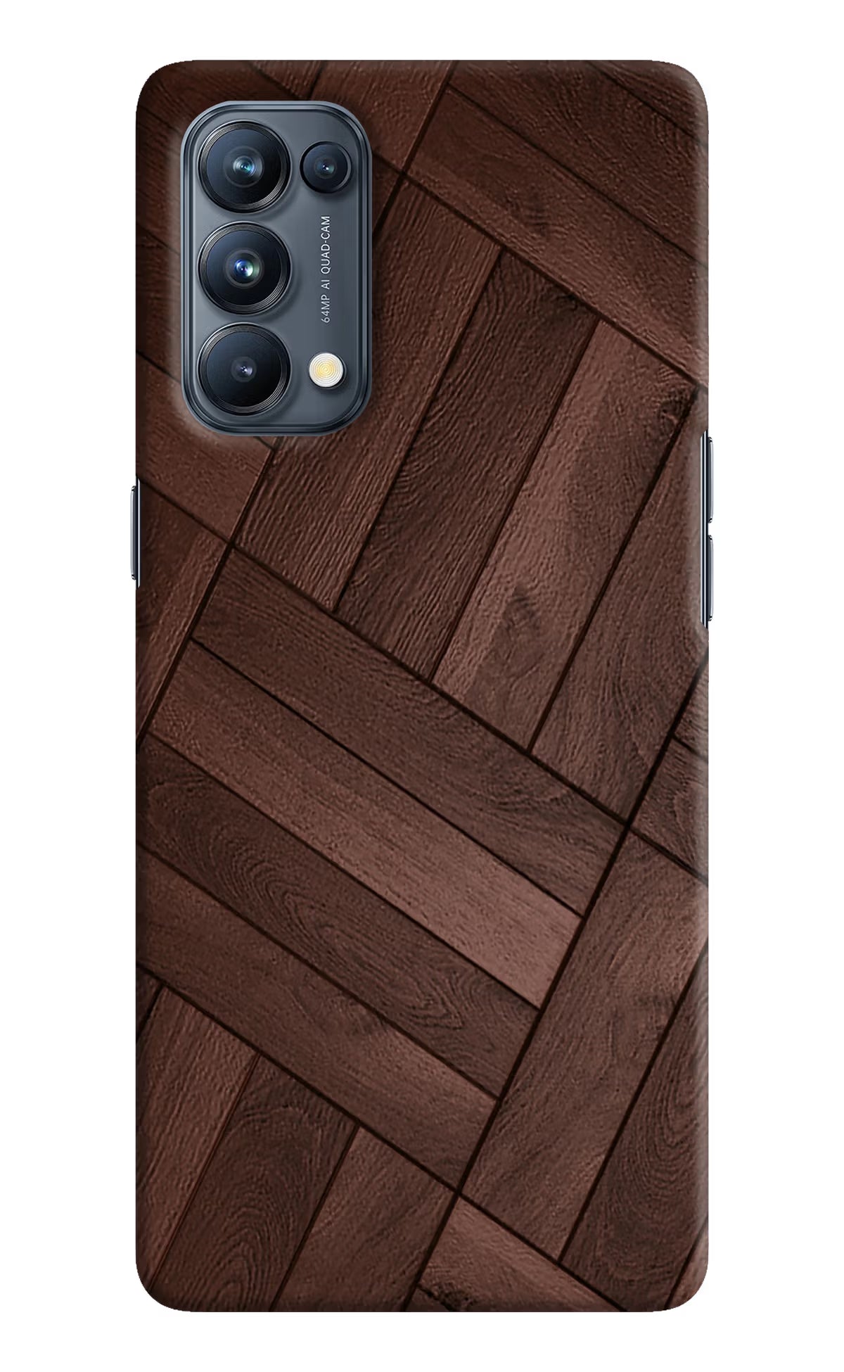 Wooden Texture Design Oppo Reno5 Pro 5G Hard Case Back Cover by Casekaro