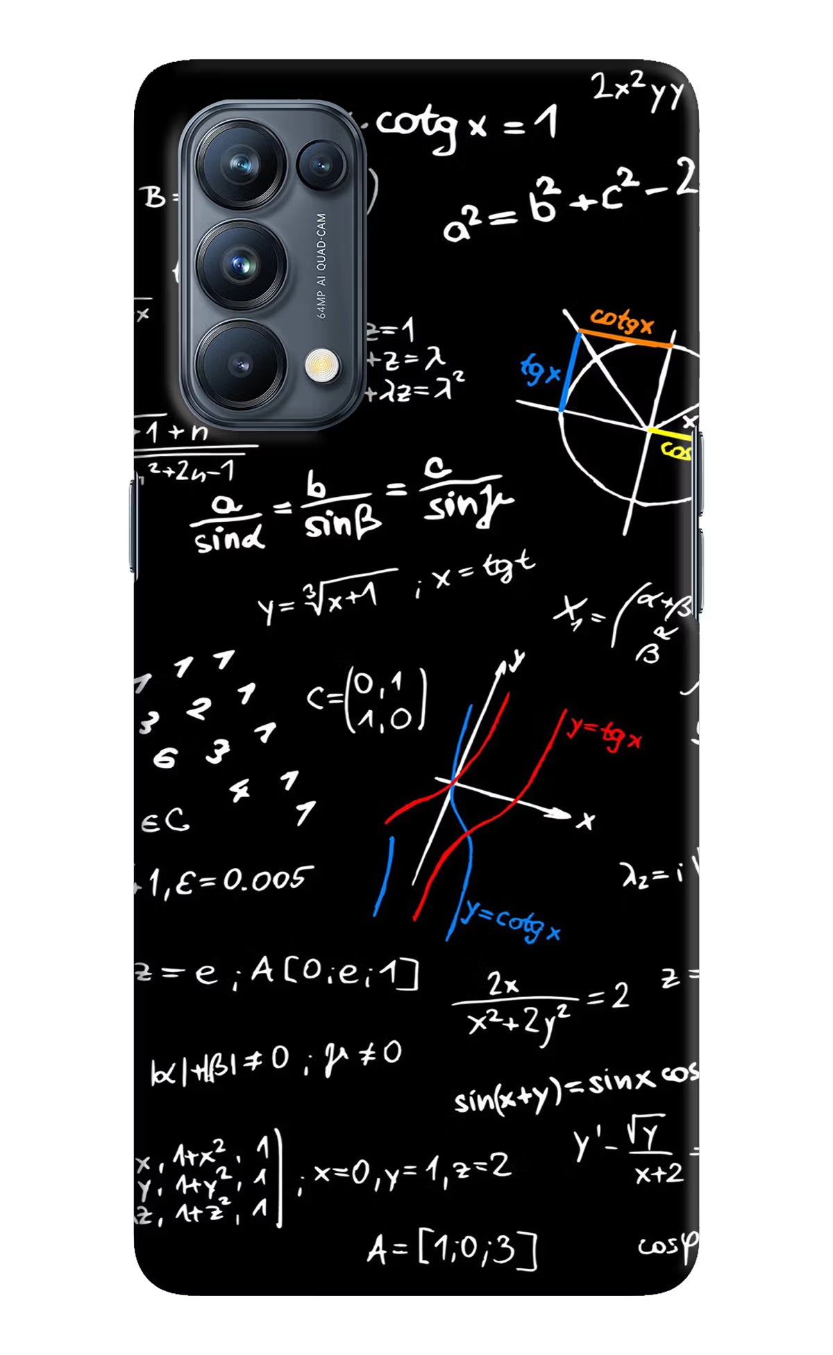 Mathematics Formula Oppo Reno5 Pro 5G Hard Case Back Cover by Casekaro